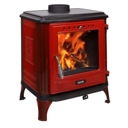 365 Ferrox 55 Kaminofen Stahl Rot 7 kW