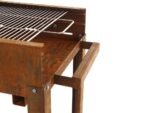 BBQ-Grill FLIPPER für Holz und Holzkohle - 45x50 cm Grillrost - vollständig aus Cortenstahl