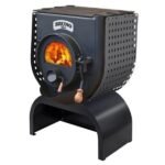 Bruno Werkstattofen Mini I 6 kW mit Herdplatte inkl. Untergestell Move & Seitenverkleidung Quattro