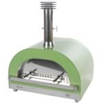 Clementi Gold – Holzbackofen für Pizza – Backfläche 80 x 60 - 4 Pizzen - Grün