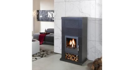 DOMOFIRE Lugano Kaminofen Keramik Onyx 7 kW