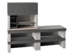 Edilmark KUBO.1 - Grillkamin  für Holz und Holzkohle - Feuerstelle links