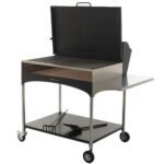 Famur BK 10 Elite - Holzkohle- und Holzkohlebrikett- Grill 2 in 1 - Gitter mit 8 mm-Drehgrillstäben