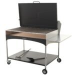 Famur BK 12 Elite - Holzkohle- und Holzkohlebrikett- Grill 2 in 1 - Gitter mit 8 mm-Drehgrillstäbe