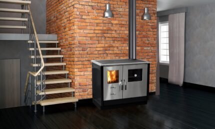 Firefix Maas Küchenofen / Holzherd 8,3 kW – Metall Schwarz