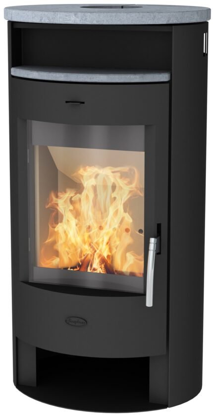 Fireplace Jakarta SP Top Kaminofen Speckstein Schwarz 6 kW