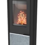 Fireplace Kingstone Kaminofen Speckstein Schwarz 6 kW