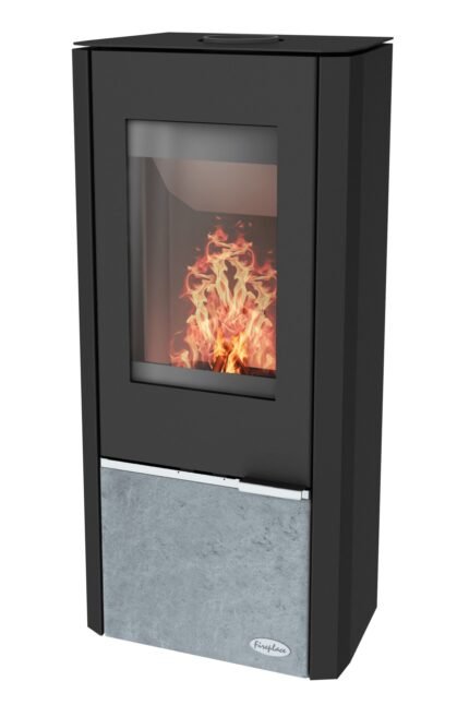 Fireplace Kingstone Kaminofen Speckstein Schwarz 6 kW