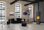 Fireplace Perondi Kaminofen Stahl Schwarz RLU 6 kW