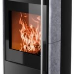 Fireplace Teramo Kaminofen Speckstein Schwarz 6 kW