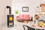 Fireplace Tuvalu RLA Kaminofen Sandstein Schwarz 6 kW