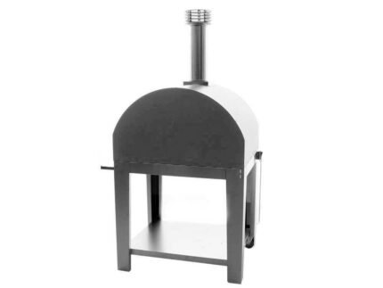 Fontana Mangiafuoco - Holzbackofen für den Außenbereich mit Wagen - Edelstahl