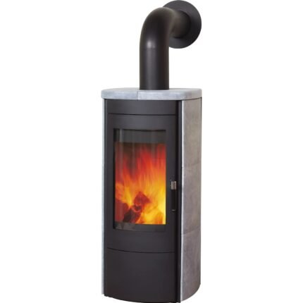 Hark Dauerbrand-Kaminofen Tiamo EX Schwarz Naturstein Grau 6 kW EEK: A+
