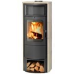Hark Opera B grande Kaminofen Ofenkacheln Creme 7 kW mit Automatik