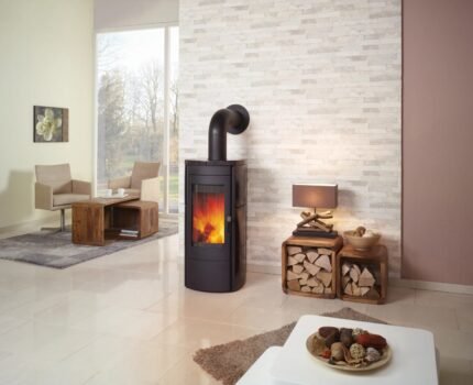 Hark Tiamo EX Dauerbrand-Kaminofen Meteorschwarz Keramik 6 kW