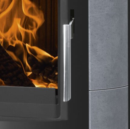 Justus Austin 5 Dauerbrandofen 5 kW – Speckstein, Korpus Stahl Schwarz