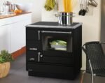 Justus Linz II Küchenofen / Holzherd 7 kW – Stahl Schwarz