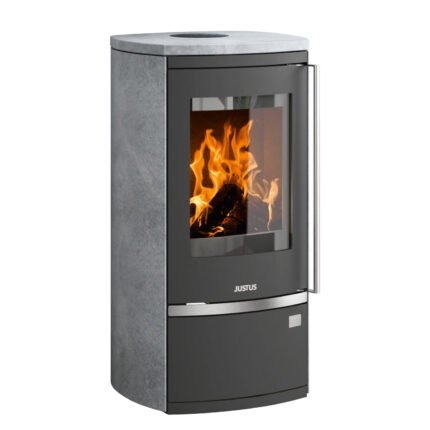 Justus Reno R Dauerbrandofen 6 kW – Speckstein Gussgrau mit Automatik