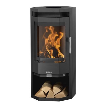 Justus Usedom 5 D Dauerbrandofen 5,5 kW – Stahl Schwarz, mit Automatik