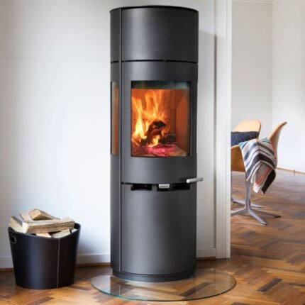 Kaminofen Aduro 9-7 Stahl schwarz 8 kW mit Speichersteinen und Wärmespeicher