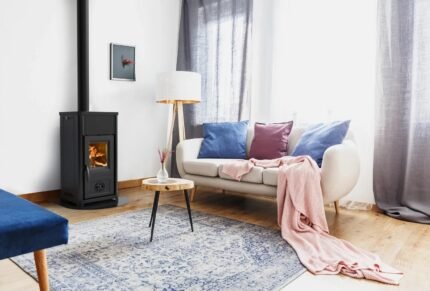 Kleining Silla Kaminofen mit Kochplatte 6,6 kW – Stahl Schwarz