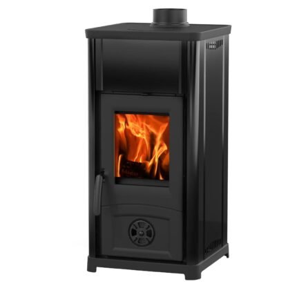 Kleining Silla Kaminofen mit Kochplatte 6,6 kW – Stahl Schwarz