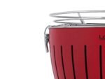 LotusGrill LG G28 U RD – Tragbarer Mini-Holzkohlegrill für den Außenbereich – Rotes Außengehäuse