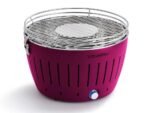 LotusGrill LG G34 U PU – Tragbarer Holzkohlegrill für den Außenbereich – Violettes Außengehäuse