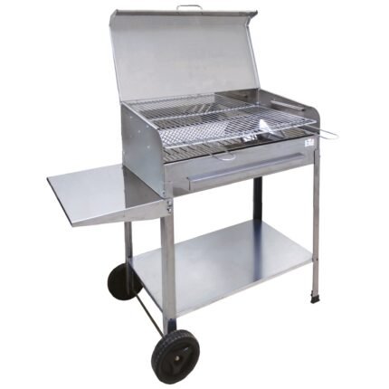 Mille Achille Medium - Handgefertigter Holzkohlegrill aus Edelstahl - 57,5x37cm