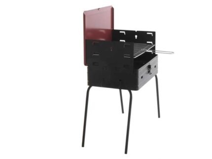 Mille Pic-Nic Grillkoffer - Handgefertigter Holzkohlegrill aus Eisen - 40x28cm