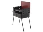 Mille Pic-Nic Grillkoffer - Handgefertigter Holzkohlegrill aus Eisen - 40x28cm