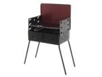 Mille Pic-Nic Grillkoffer - Handgefertigter Holzkohlegrill aus Eisen - 40x28cm