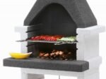 Palazzetti Aral GR - Holzkohle-Grillkamin aus Beton - Grillfläche 53x40 cm