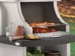Palazzetti Bastia - Kombi-Grillkamin mit Holzbackofen aus Betonstein