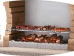 Palazzetti Boavista - Grillkamin aus Beton- Grillrost 68x40 cm