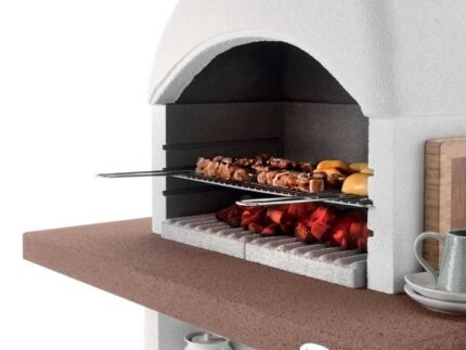 Palazzetti Oslo 2 - Grillkamin aus Beton - Grillrost 68x40 cm