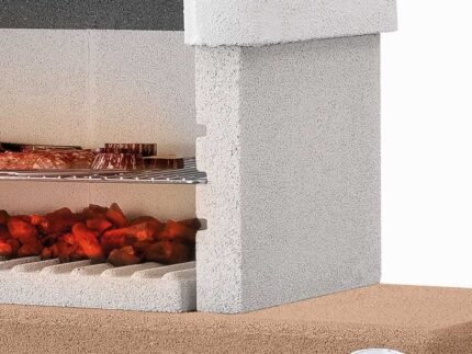 Palazzetti Rimini - Grillkamin aus Beton - Grillfläche 68x40 cm