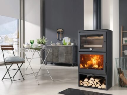 Panadero Chef Küchenofen / Holzherd 7,1 kW – Stahl Schwarz Metallic