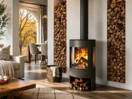 Panadero Suerte Kaminofen Stahl Schwarz Metallic 8 kW