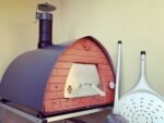 Pizza Party 70x70 Pietra - Holz-Pizzaofen für den Außenbereich - Backraum 60x60 cm - Backboden aus Schamottsteinen