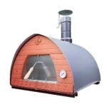Pizza Party 70x70 Pietra - Holz-Pizzaofen für den Außenbereich - Backraum 60x60 cm - Backboden aus Schamottsteinen