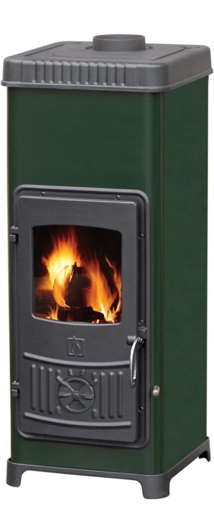 Plamen Dora 10N Werkstattofen Grün mit Herdplatte 7,2 kW