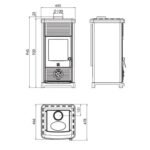 Plamen Maestral N Werkstattofen Creme mit Herdplatte 6,5 kW – Bild 3