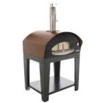 Rossofuoco Benni - Holzbackofen für den Außenbereich mit Wagen - braun