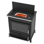 Thermorossi Agora Kaminofen Gusseisen Schwarz 8 kW