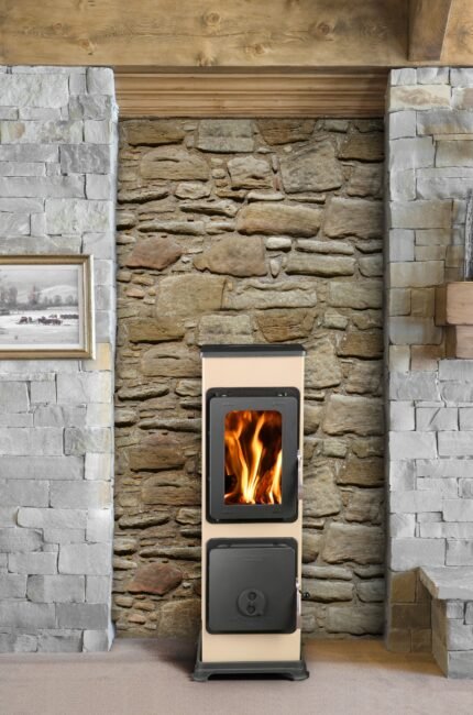 Thorma Bozen AT Dauerbrandofen 5,5 kW – Emaille Cappuccino