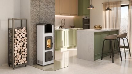 Thorma Werkstattofen Vigso II Stahl Weiß 5 kW mit Wärmefach – Bild 2