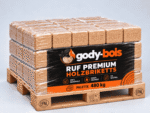 Hartholzbriketts Buche/Eiche – Hardcubes 480 kg Halbpalette (48 × 10 kg)