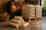 Nadelholzbriketts rund – Rounders 960 kg Palette (96 × 10 kg) – Bild 2